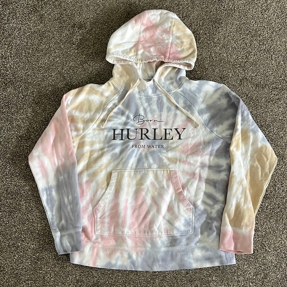 Born Hurley From Water Neutral Tie Dye Hoodie Size Small - Picture 3 of 8